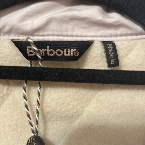 Barbour Quilted Cream fleece lined coat Size 10 - Picture 2 of 7